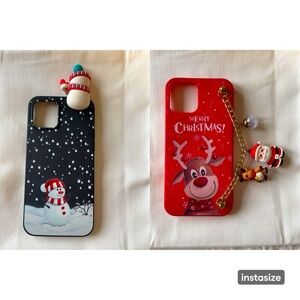 🎄 2 x iPhone 11 pro cute Christmas theme cases